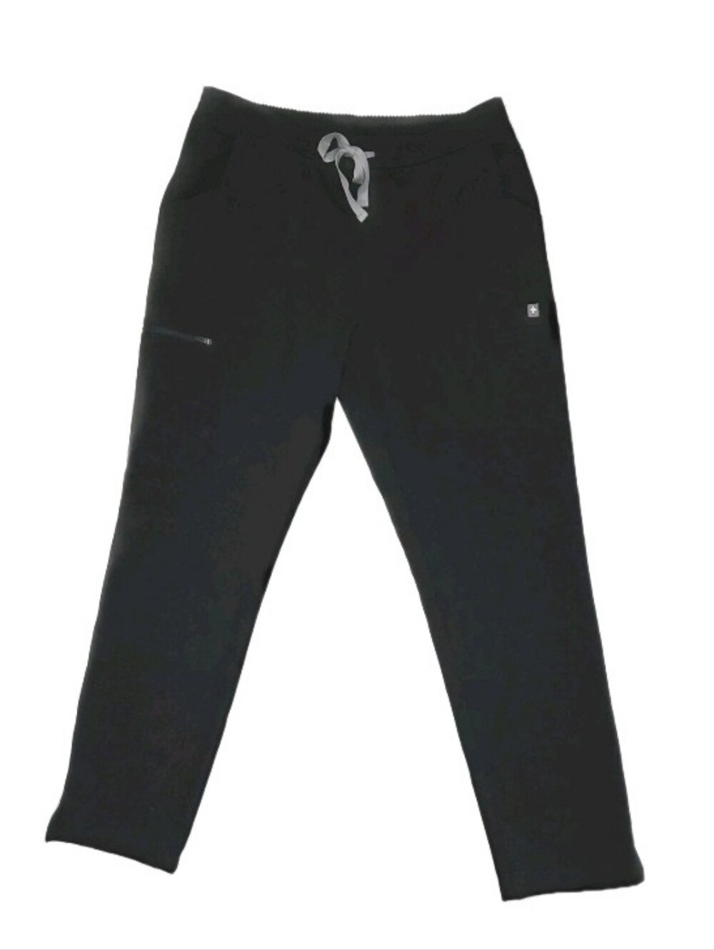 Figs Yola Skinny Scrub Pants Black Women Size S/P Medical 11 Pocket Design